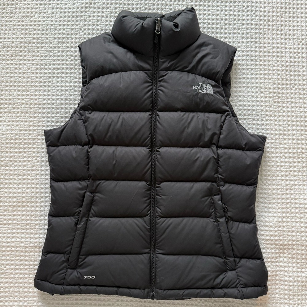 The North Face Nuptse Vest Womens Medium Black 700 Down Fill Puffer